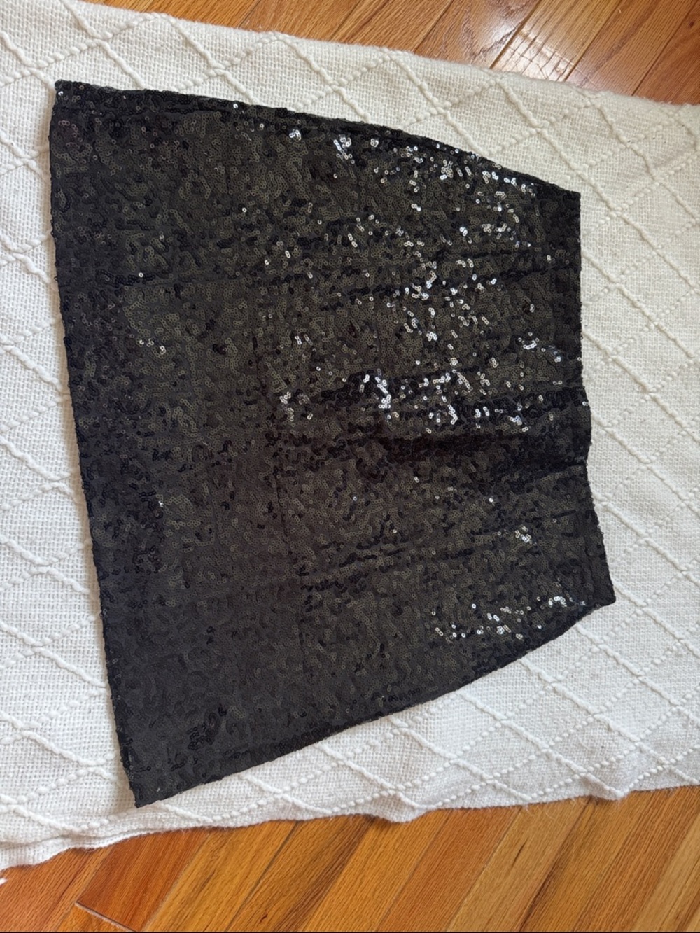 Tipsy Elves Black Sequin Mini Skirt